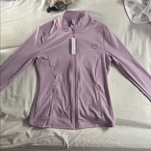 PINK Victoria's Secret Lavender Full-Zip Jacket and PINK Relay Flare Leggings